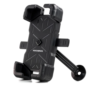 Uchwyt na telefon RockBros 25210030007 do motocykla na lusterko Czarny