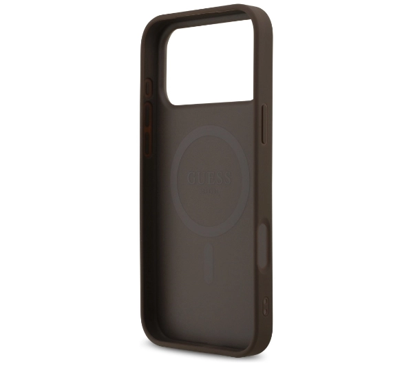 Guess 4G Printed Stripes MagSafe do iPhone 17 Pro Max Brązowy