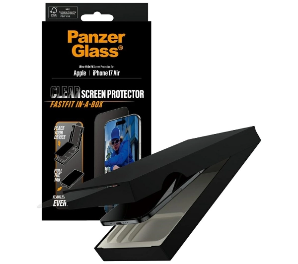 PanzerGlass Ultra-Wide Fit Fastfit do iPhone Air