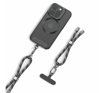 Smycz do telefonu USAMS US-ZB317 34cm Szary