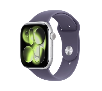 Apple Watch Series 11 GPS + Cellular 42mm z aluminium Srebrny Pasek sportowy Mleczny fiolet M/L