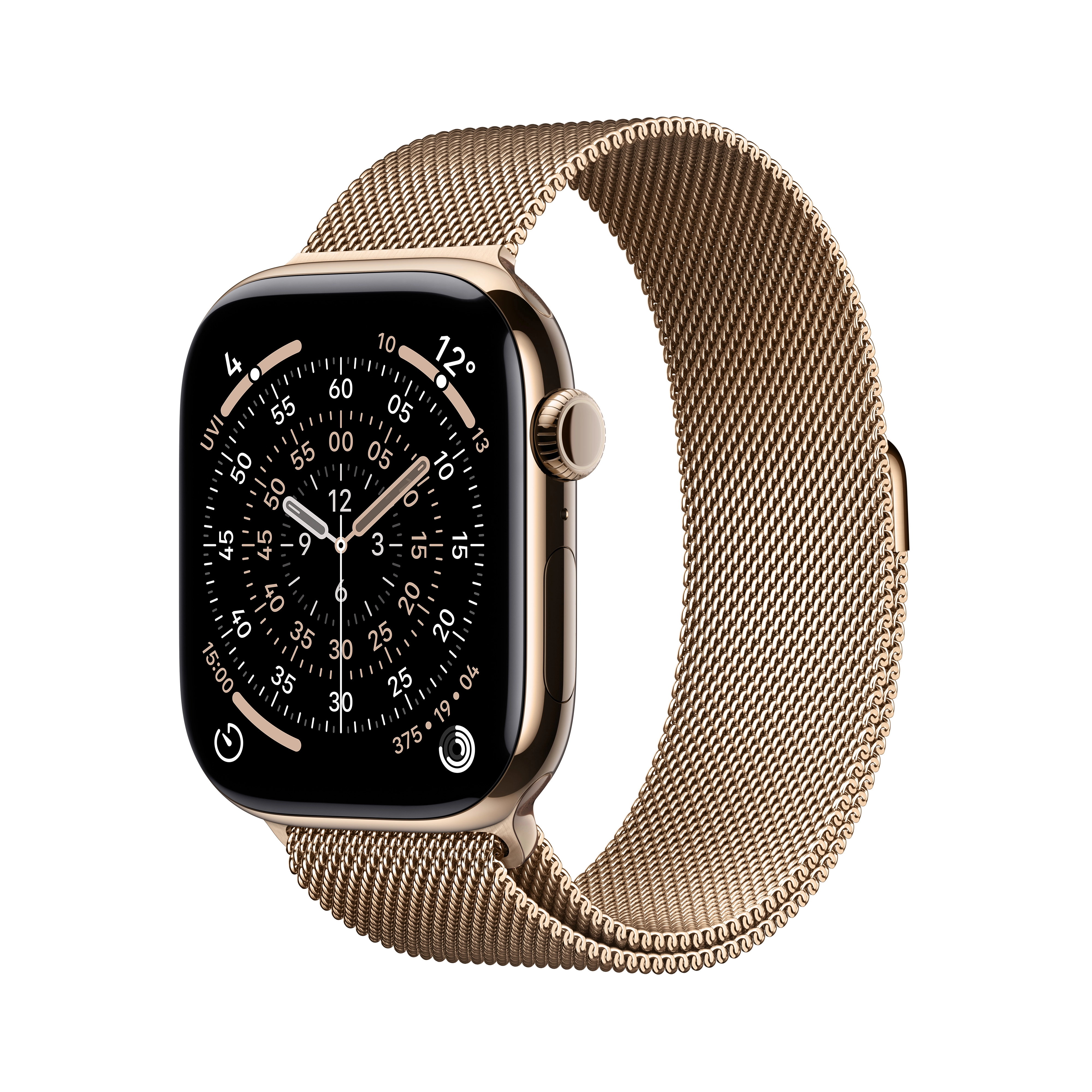 Apple Watch Series 11 GPS + Cellular 46mm Tytan Złoty Bransoleta mediolańska Złoty M/L