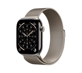 Apple Watch Series 11 GPS + Cellular 46mm Tytan Naturalny Bransoleta mediolańska Naturalny M/L