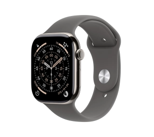 Apple Watch Series 11 GPS + Cellular 42mm Tytan Naturalny Pasek sportowy Górska szarość M/L - Kup na Raty - RRSO 0%