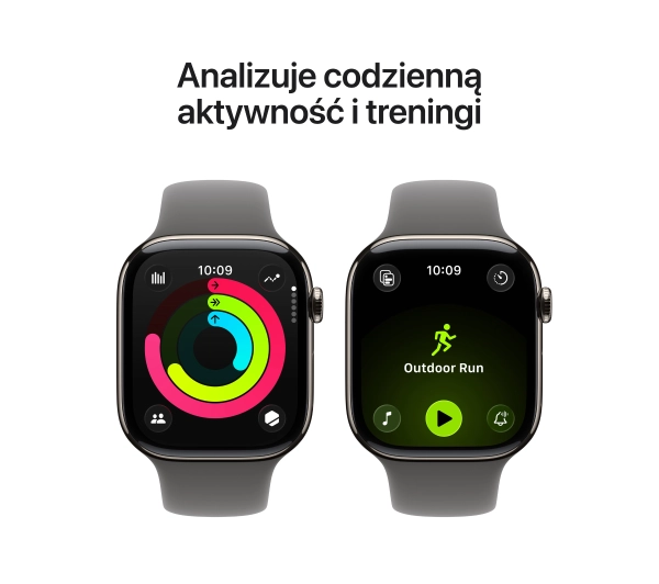 Apple Watch Series 11 GPS + Cellular 42mm Tytan Naturalny Pasek sportowy Górska szarość M/L - Kup na Raty - RRSO 0%