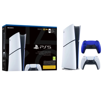 Konsola Sony PlayStation 5 Digital Slim E Chassis (PS5) 825GB + Dodatkowy Pad Wieczorny kobalt