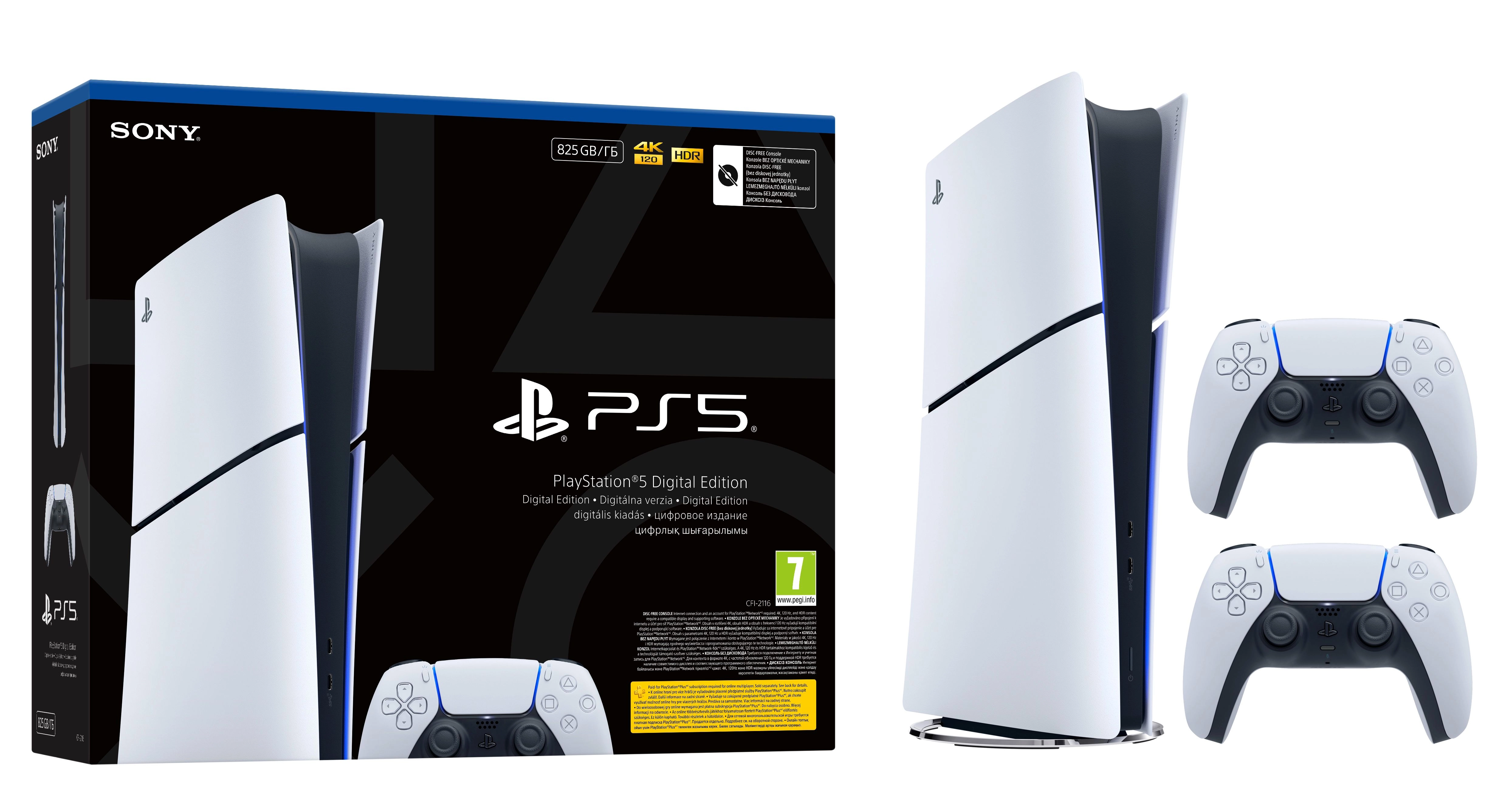 Konsola Sony PlayStation 5 Digital Slim E Chassis (PS5) 825GB + Dodatkowy Pad