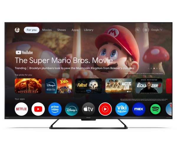 Sharp 55HR8765E 55" QLED 4K 144Hz Google TV Funkcje AI Dolby Vision IQ Dolby Atmos DTS-X HDMI 2.1 DVB-T2 - Kup na Raty - RRSO 0%