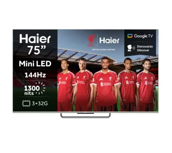 Telewizor Haier H75M90EUX 75" Mini LED 4K 144Hz GoogleTV Dolby Vision Dolby Atmos HDMI 2.1 DVB-T2