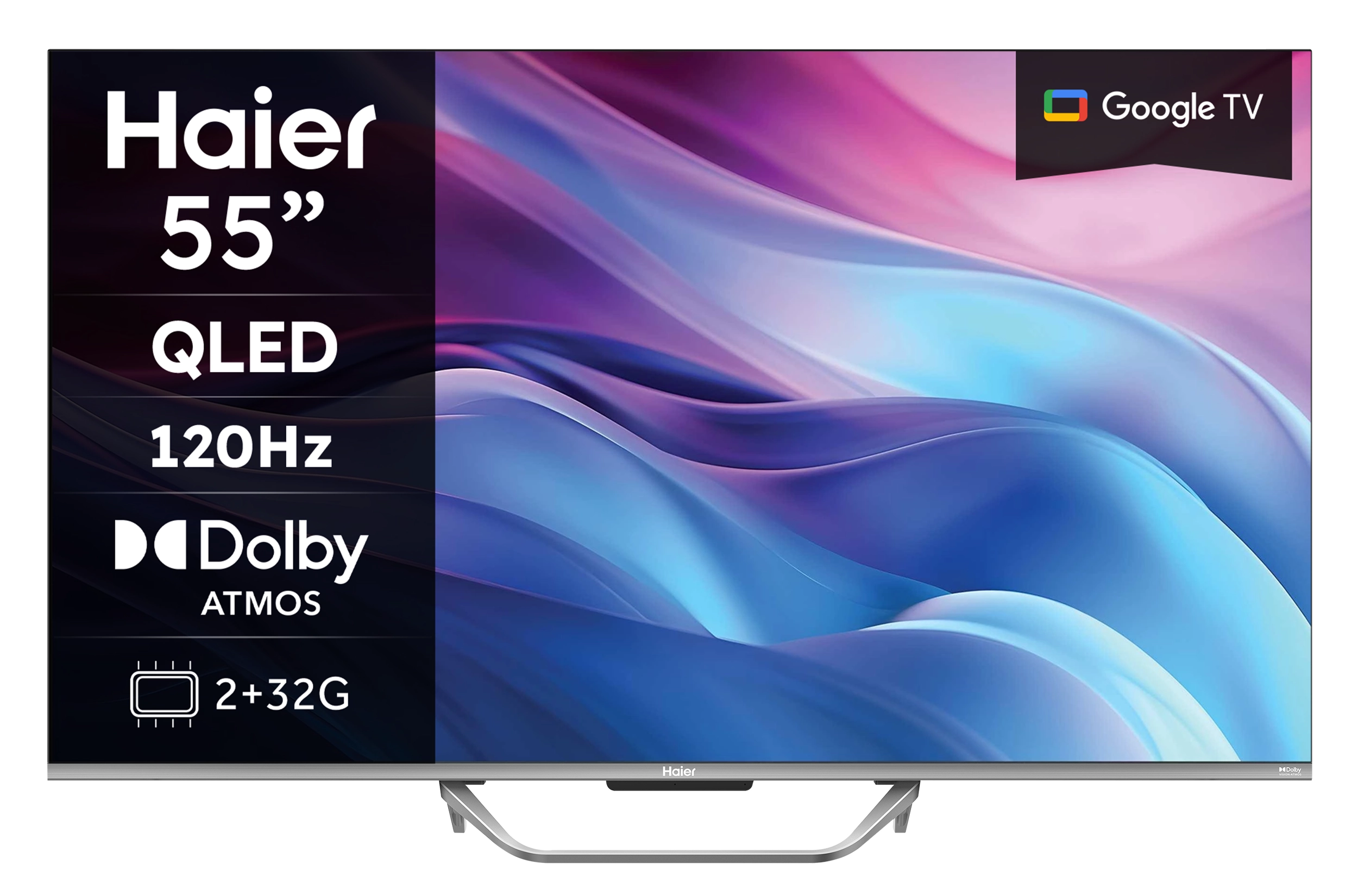 Telewizor Haier H55Q80FUX 55" QLED 4K 120Hz DLG GoogleTV Dolby Vision Dolby Atmos HDMI 2.1