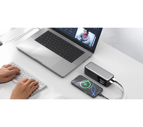 Aukey Spark Mega PB-Y63 27600mAh PD 140W Szary - ⚡ EURO HIT CENOWY! ⚡ - Kup na Raty - RRSO 0%