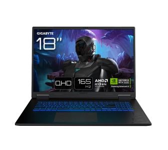 Laptop gamingowy Gigabyte Gaming A18 3VHK3EEF93SD 18" 165Hz R7 260 16GB RAM 512GB Dysk SSD RTX5060 DLSS4 Czarny Funkcje AI