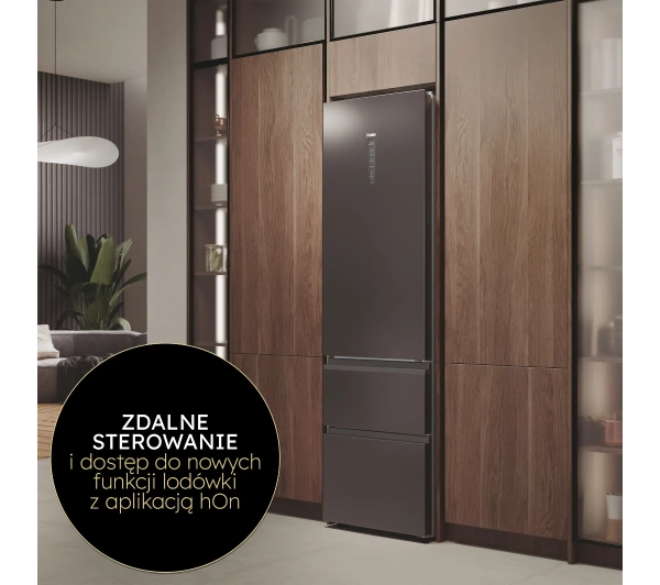 Haier HTW7620CNMP No Frost 205cm Szuflada z kontrolą wilgotności Zdalne sterowanie Dark Inox - Kup na Raty - RRSO 0%