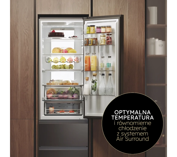Haier HTW7620CNMP No Frost 205cm Szuflada z kontrolą wilgotności Zdalne sterowanie Dark Inox - Kup na Raty - RRSO 0%