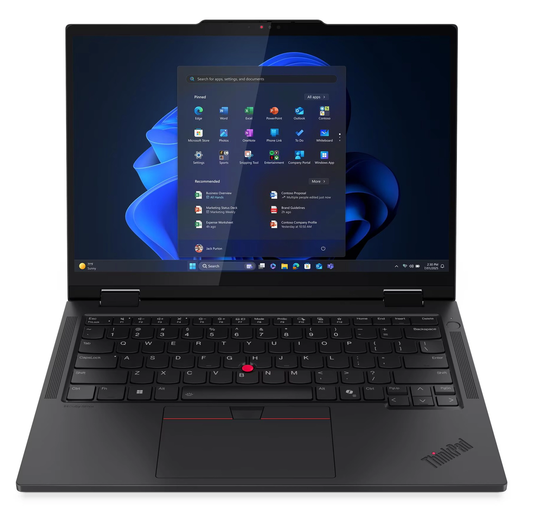 Laptop 2w1 Lenovo ThinkPad T14s 2-in-1 Gen 1 14" Ultra 7 255U 32GB RAM 1TB Dysk SSD Win11 Pro Czarny Funkcje AI
