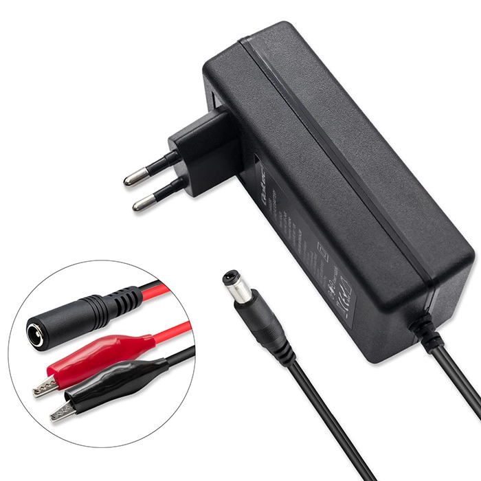 Ładowarka Qoltec 52423 Automatyczna do akumulatora AGM GEL STD 6V 12V / 1.5A Prostownik z sygnalizatorem LED