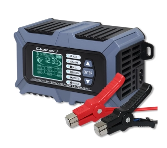 Ładowarka Qoltec 52488 Inteligentna mikroprocesorowa z testerem baterii i funkcją naprawy 12V / 6A Prostownik do akumulatora AGM