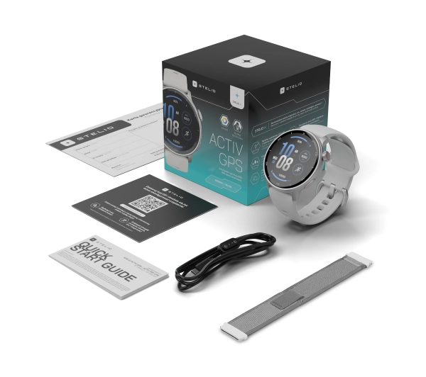 STELIO Activ Funkcje AI 46mm GPS Srebrny