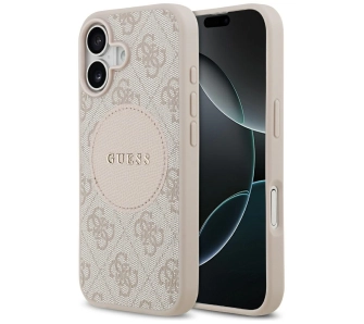 Etui Guess 4G Circle Classic Logo MagSafe do iPhone 17 Różowy