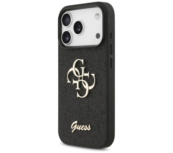 Guess Fixed Glitter Big 4G do iPhone 17 Pro Czarny