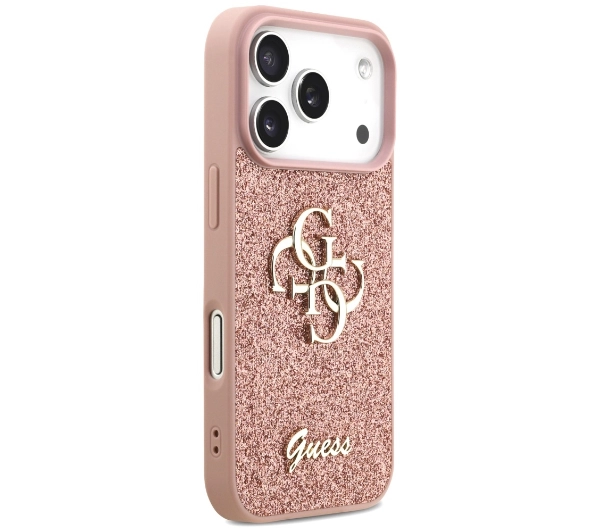 Guess Fixed Glitter Big 4G do iPhone 17 Pro różowy