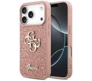 Guess Fixed Glitter Big 4G do iPhone 17 Pro różowy