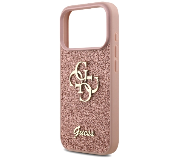 Guess Fixed Glitter Big 4G do iPhone 17 Pro różowy