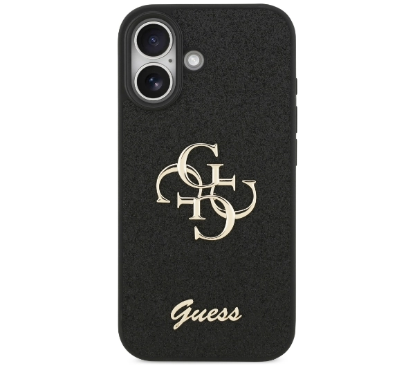 Guess Fixed Glitter Big 4G do iPhone 17 Czarny
