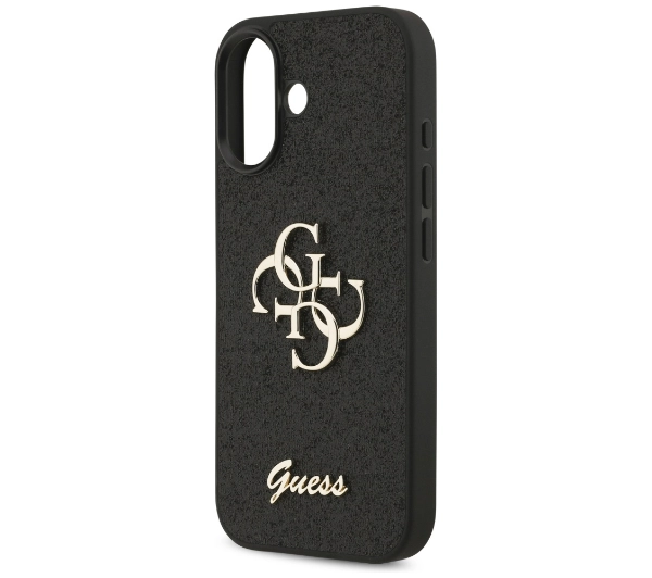 Guess Fixed Glitter Big 4G do iPhone 17 Czarny