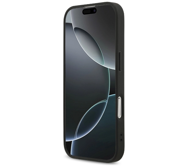 Guess Fixed Glitter Big 4G do iPhone 17 Czarny