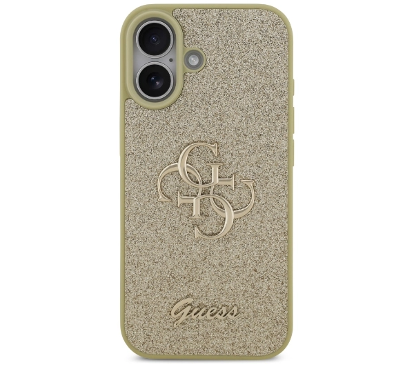 Guess Fixed Glitter Big 4G do iPhone 17 złoty
