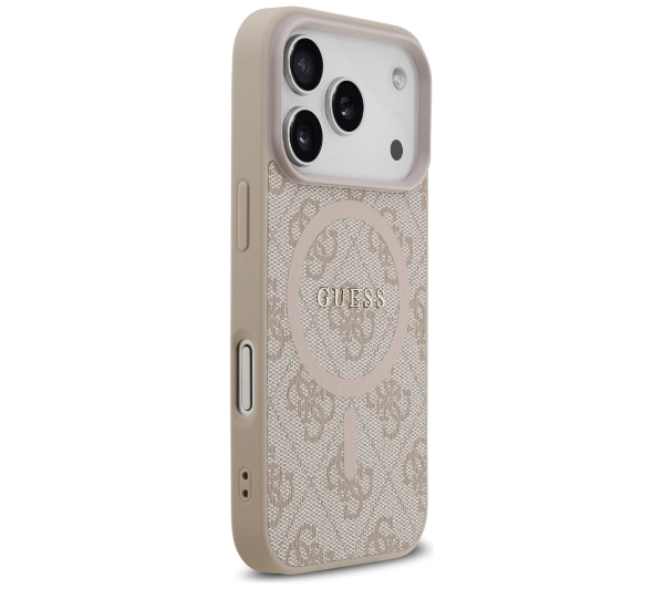 Guess 4G Ring Classic Logo MagSafe do iPhone 17 Pro różowy