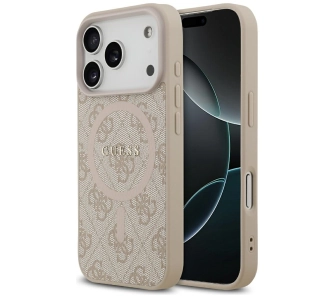 Etui Guess 4G Ring Classic Logo MagSafe do iPhone 17 Pro różowy