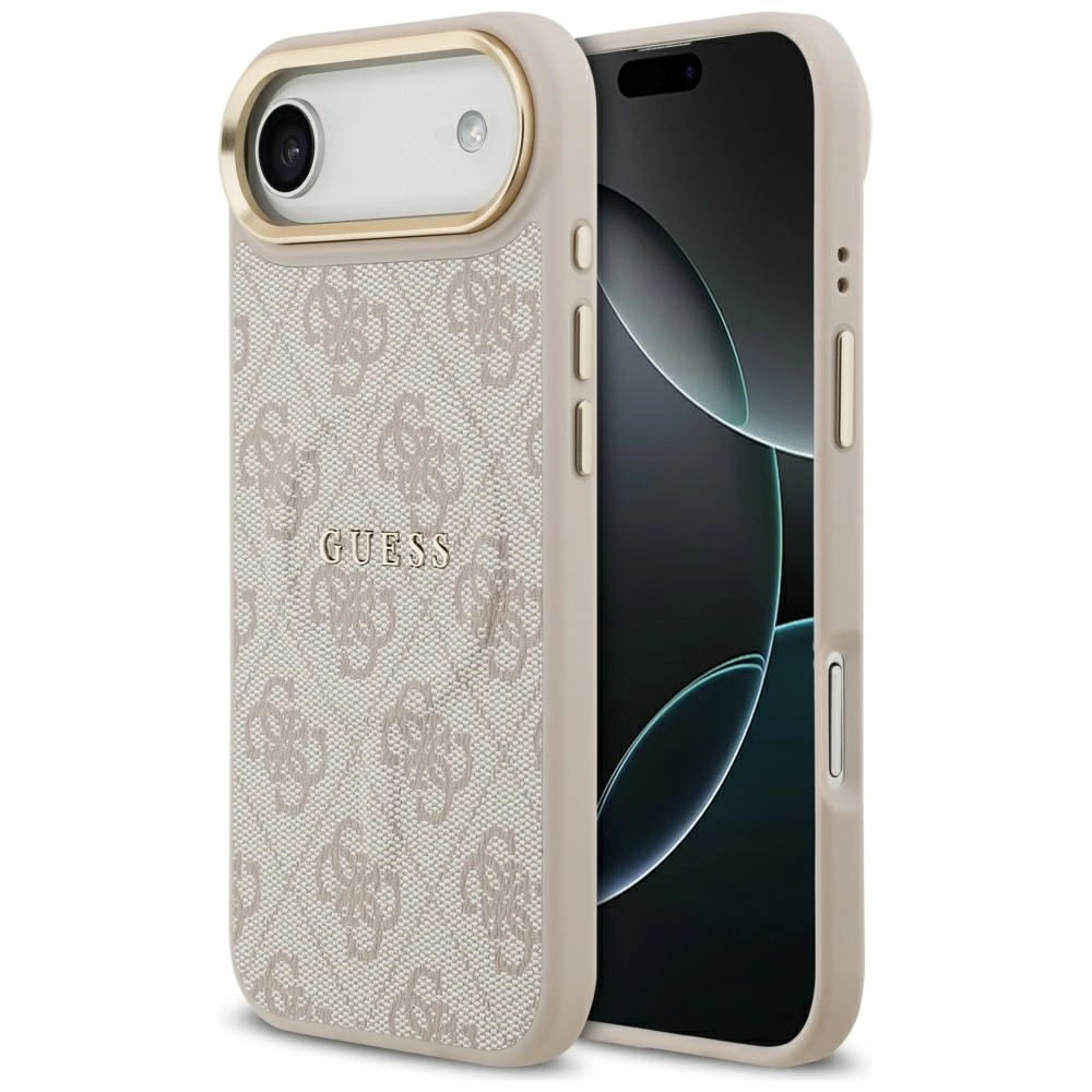 Etui Guess PU Classic Logo MagSafe do iPhone Air Różowy