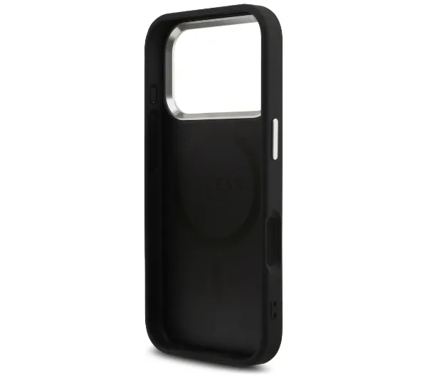 Guess 4G Triangle Logo MagSafe do iPhone 17 Pro Czarny srebrny