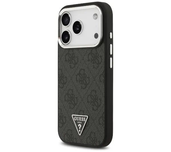 Guess 4G Triangle Logo MagSafe do iPhone 17 Pro Czarny srebrny