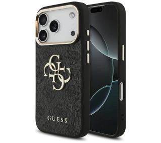Guess 4G Big 4G Classic Logo do iPhone 17 Pro czarny złoty