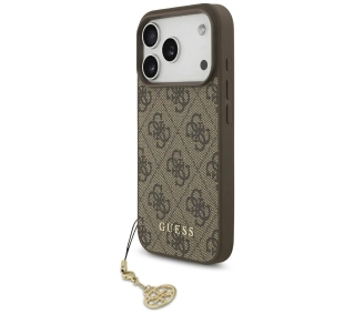 Guess 4G Charms Collection MagSafe do iPhone 17 Pro Brązowy