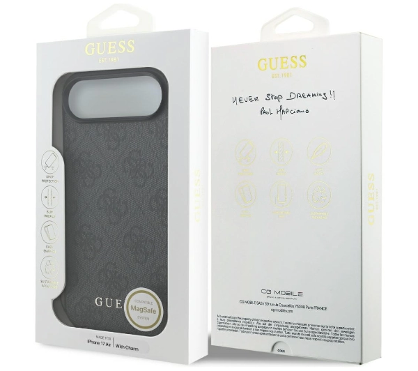 Guess 4G Charms Collection MagSafe do iPhone Air Czarny