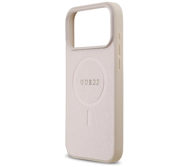 Guess Saffiano Classic Logo MagSafe do iPhone 17 Pro Max różowy