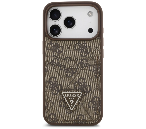 Guess 4G Double Card Triangle do iPhone 17 Pro brązowy