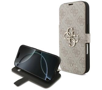 Etui Guess Book 4G Metal Logo do iPhone 17 Pro Różowy