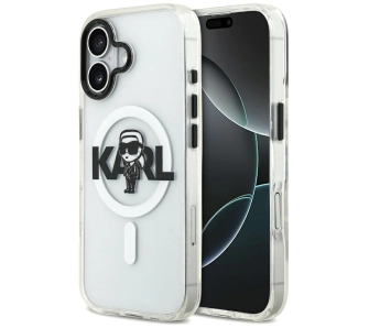 Etui Karl Lagerfeld IML Karl Sketch Logo MagSafe do iPhone 17 Przezroczysty