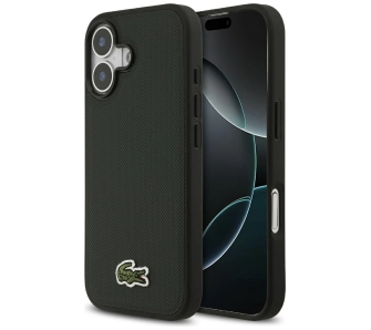 Etui Lacoste Iconic Petit Pique Woven Logo MagSafe do iPhone 17 sinople