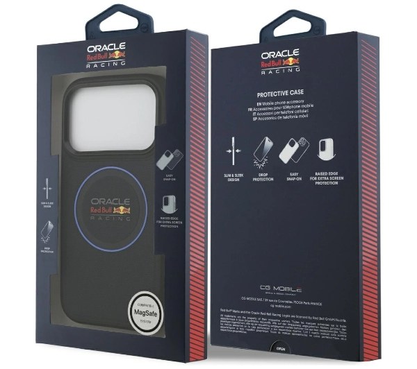Red Bull Racing Meshed Blue Ring & Metal Buttons MagSafe do iPhone 17 Pro granatowy