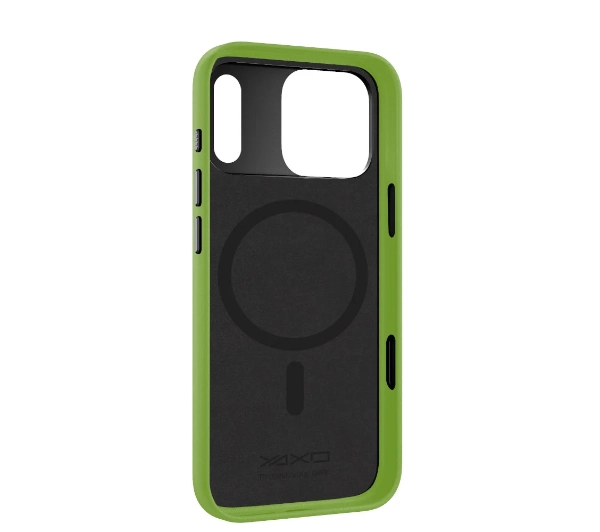 Yaxo Leather Gear Slim Case MagSafe do iPhone 17 Pro Zielony