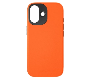 Yaxo Leather Gear Slim Case MagSafe do iPhone 17 Pomarańczowy