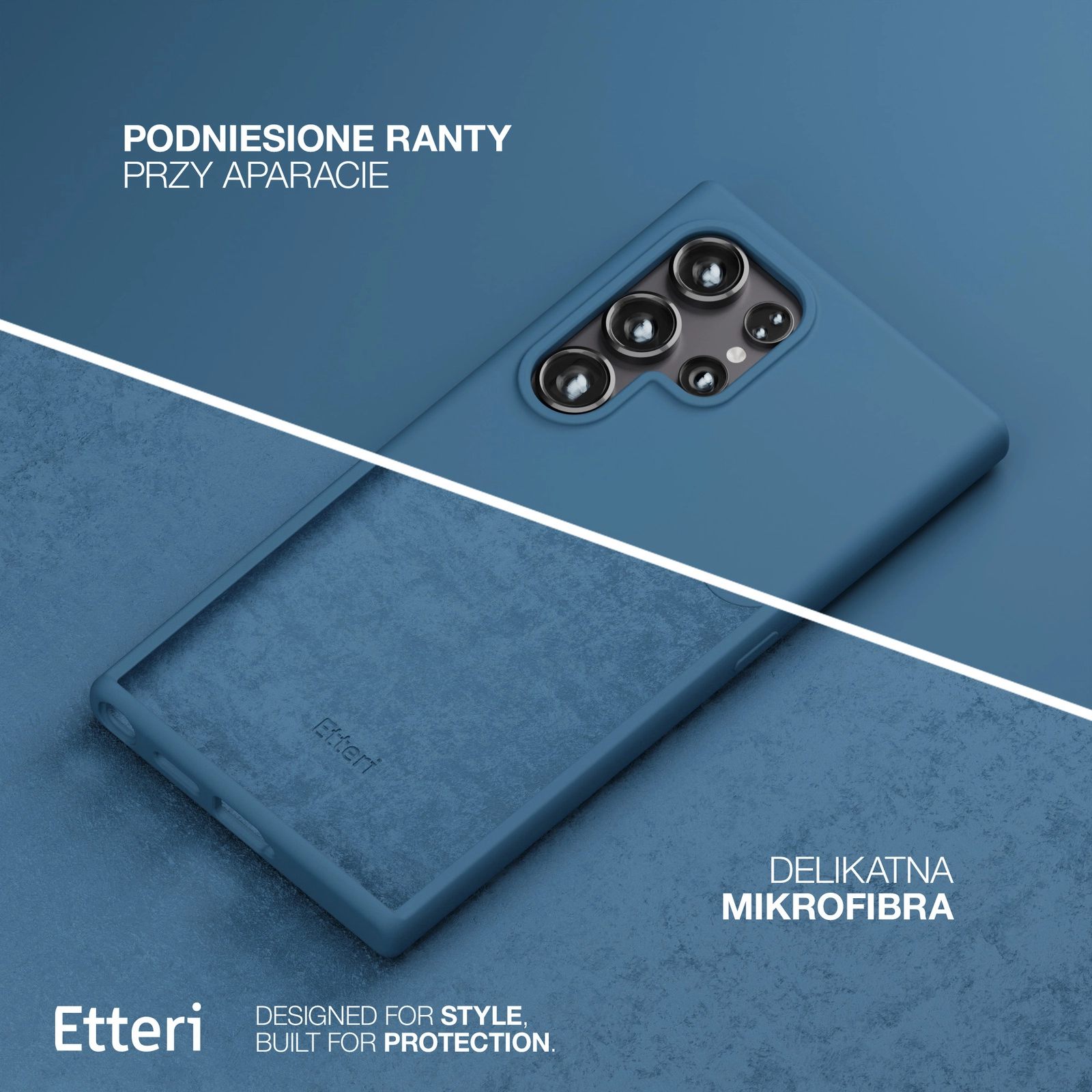 Etui Etteri Silicone Case Galaxy S23 Ultra Niebieski