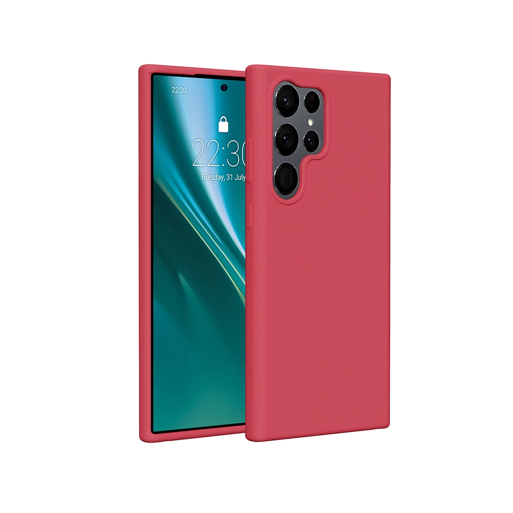 Etui Etteri Silicone Case Galaxy S23 Ultra Malinowy