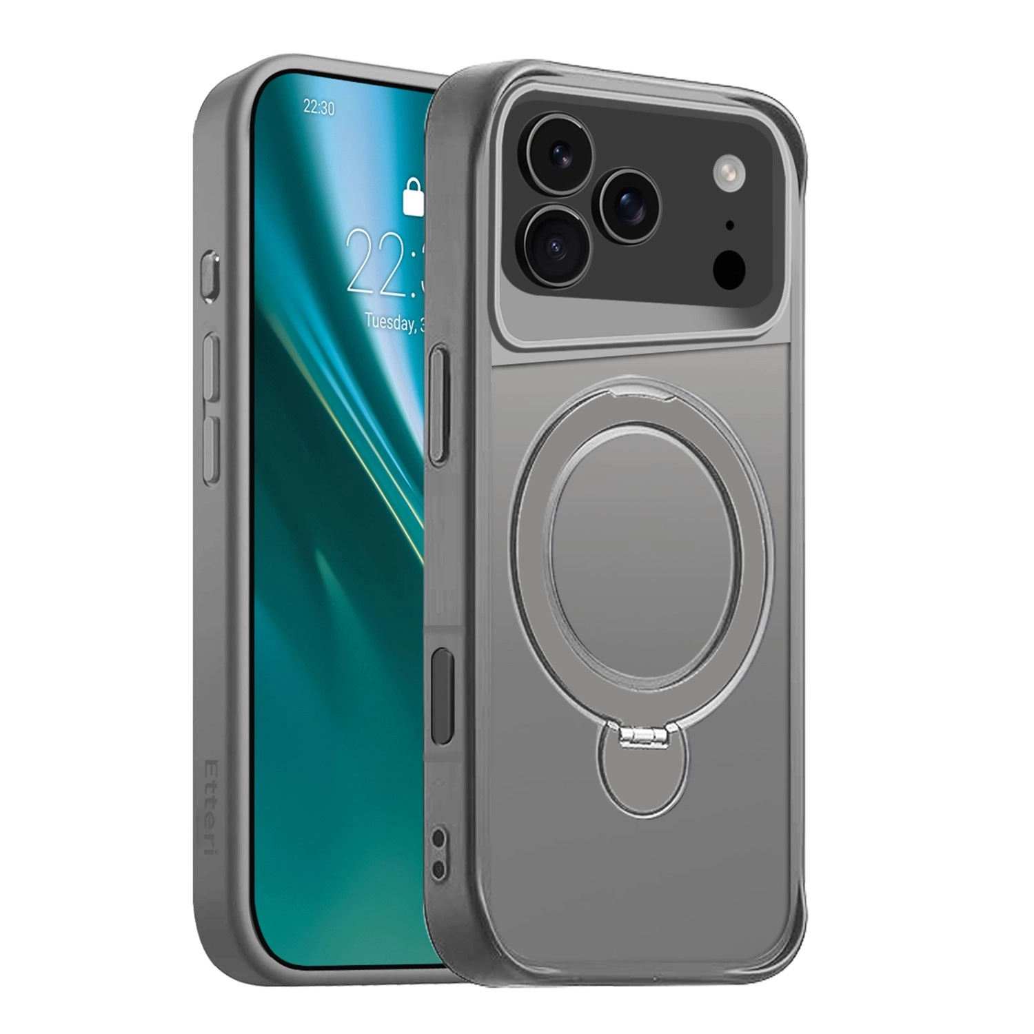 Etui Etteri Matt Mag Ring do iPhone 17 Pro Szary